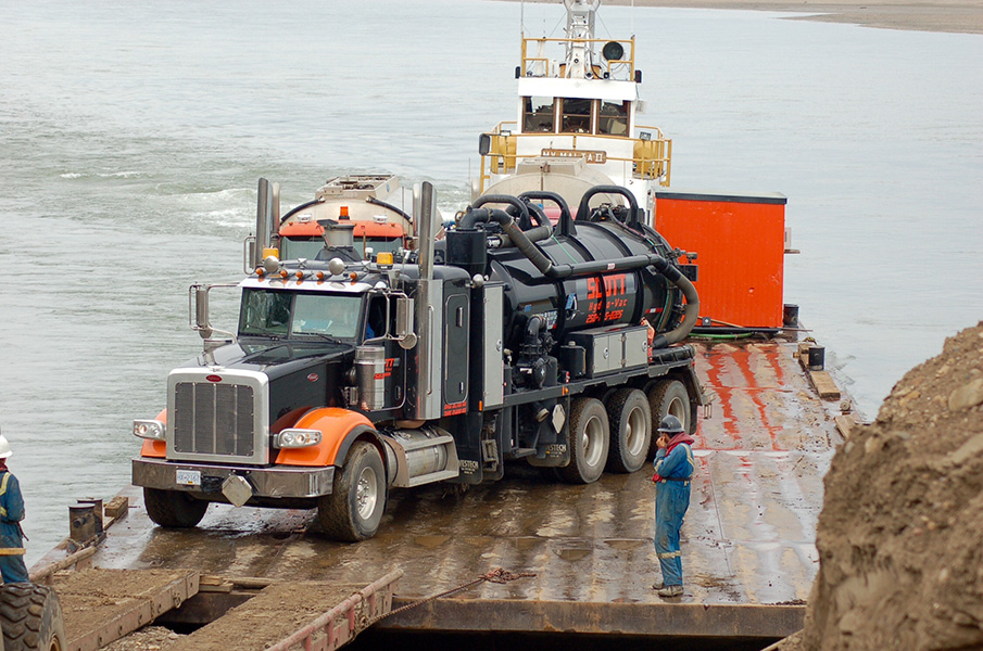 Truck on ferry